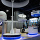 A ground antenna made by Intellian for the OneWeb space internet provider is seen at Satellite2019 in Washington, DC, on May 8, 2019.